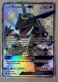Rayquaza GX 177a/168 Hidden Fates Alternate Art Shiny Pokemon Card NM-Mint - Image 1
