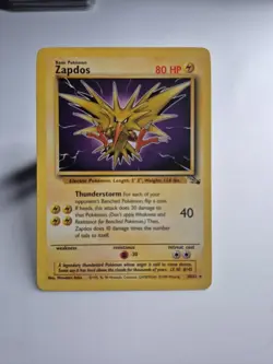 Pokemon TCG Zapdos Fossil, Unlimited Rare, Vintage WOTC Card 30/62 - Image 1