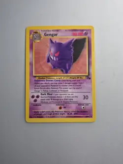 Pokemon Gengar TCG Card 20/62 Fossil Rare Non-Holo Unlimited - Image 2