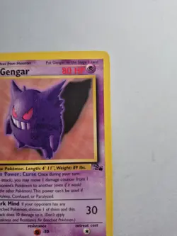 Pokemon Gengar TCG Card 20/62 Fossil Rare Non-Holo Unlimited - Image 3