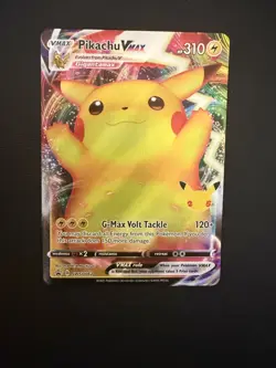 Pikachu VMax SWSH062 Celebrations Ultra Rare Full Art Promo Pokemon Card - Image 1