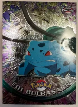 BULBASAUR #01, Series 1 - 2000, Topps TV Animation Edition Chrome Pokemon Card - Image 4