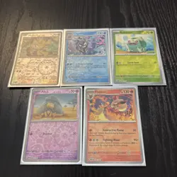 Pokemon Card 151 TCG Reverse Holo Lot! 5 Reverse Holos From 151 English - Image 1