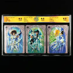 CCG GemMint 9.5 2025 KAYOU Saint Seiya CCG Card SS-UTR-018/19/20 - Image 1