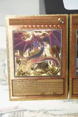 Yugioh Custom Gold Foil Cards Oricas Egyptian Gods Slifer Obelisk Dragon of Ra - Image 2