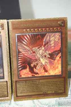 Yugioh Custom Gold Foil Cards Oricas Egyptian Gods Slifer Obelisk Dragon of Ra - Image 4