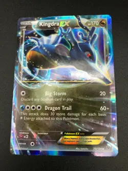 Kingdra EX ULTRA RARE 73/124 XY Fates Collide Pokemon card TCG NM HOLO 2016 - Image 1