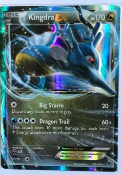 Kingdra EX ULTRA RARE 73/124 XY Fates Collide Pokemon card TCG NM HOLO 2016 - Image 3