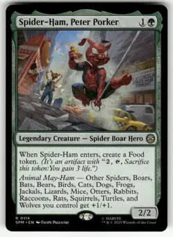 SPIDER-HAM, PETER PORKER #114 (RARE) MTG MARVEL'S SPIDER-MAN - Image 1