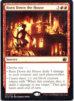 #131 Burn Down the House MTG Innistrad: Double Feature Rare - Image 1