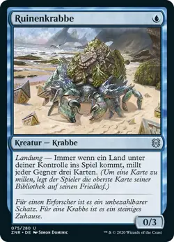 Ruinenkrabbe / Ruin Crab - ZENDIKAR RISING - deutsch (n-mint +) Landfall Mill - Image 1