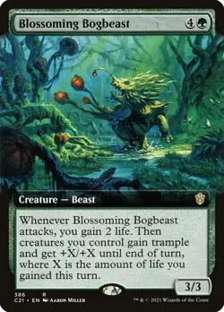 Blossoming Bogbeast (Extended Art) #386 (Pack Fresh) - MTG: Commander 2021 (C21) - Image 1