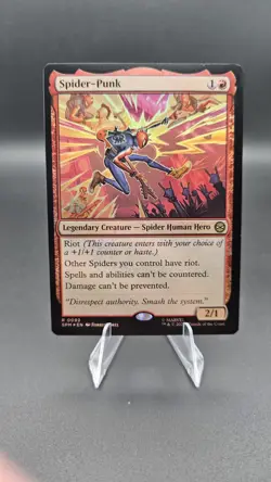 Spider-Punk Prerelease Promo Foil R Spider-Man 0092 NM Rare - Image 1