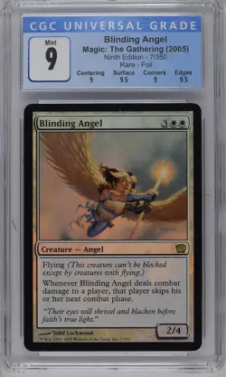 BLINDING ANGEL 9th Edition Foil Rare CGC 9 Q++ MTG [Nostalgium] - Image 1