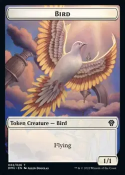 Bird (002) / Ornithopter Token x1 1x FOIL Dominaria United NM MTG - Image 1