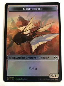 MTG Dominaria United Soldier / Ornithopter Token Foil 004/022 NM - Image 2