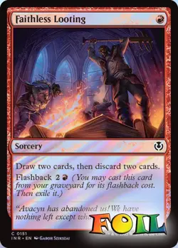 Faithless Looting 151 MTG Innistrad Remastered Common NP Foil - Image 1
