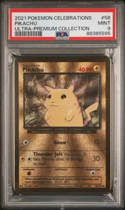 Pokemon Metal Pikachu #58 Celebrations Ultra Premium Collection UPC PSA 9 - Image 1
