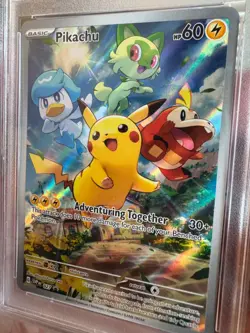 Pokemon 2023 Pikachu #027 PSA 10 Paldea Evolved Promo - Image 4