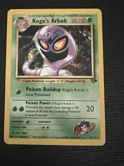 Koga's Arbok 25/132 Gym Challenge Unlimited Rare Pokemon TCG - MP - Image 3