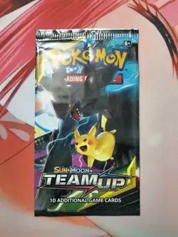 EMPTY - Pokemon - Team Up - Sun & Moon - Zekrom Pikachu Pack Wrapper - Image 1