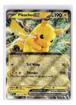 Pikachu ex - 028/131 SV Prismatic Evolutions Double Rare - NM - POKEMON TCG - Image 1