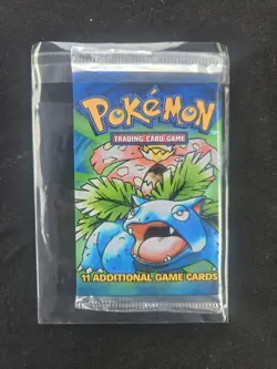 Pokemon Base Set Booster Pack Unlimited Venasaur Art WOTC TCG Vintage Sealed - Image 2