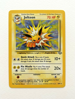 Jolteon - 4/64 Jungle Unlimited Holo Rare Pokemon 1999 WOTC - LP - Image 1