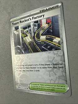 Pokemon TCG * Destined Rivals 173/182 Team Rocket's Factory * REVERSE HOLO * NM - Image 2