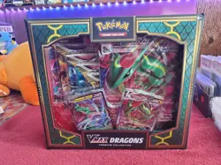 Pokemon TCG VMAX Dragons Premium Collection Box, Rayquaza, Duraludon - Image 1