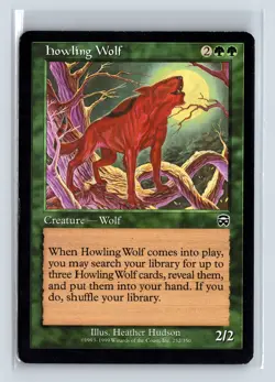 HOWLING WOLF - MTG Magic the Gathering Card - Mercadian Masques - Common - Image 1