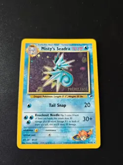 Mistys Seadra Prerelease Promo Pokemon Card Gym Heroes 9/132 NM Condition - Image 1