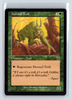 HORNED TROLL - MTG Magic the Gathering Card - Mercadian Masques - Common - Image 1