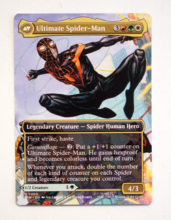 Ultimate Spider-Man / Miles Morales ~NM~ 0200 Mythic ~Marvel~MTG Borderless Card - Image 1