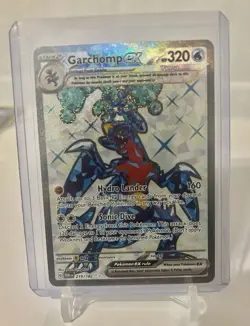 Pokemon Garchomp EX TCG Full Art Ultra Rare Holo Card 219/182 Sv04: Paradox Rift - Image 1