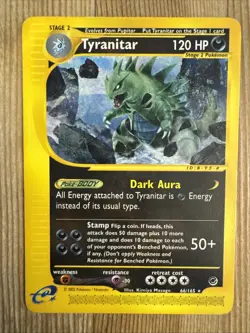 Tyranitar 66/165 Non-Holo Rare Expedition 2002 Pokemon Card WOTC MP - Image 1