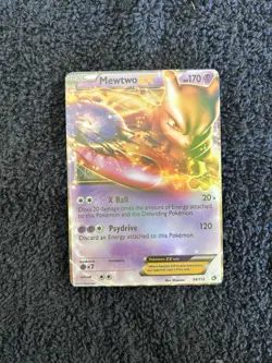 Pokemon Mewtwo EX TCG Full Art Holo Ultra Rare Card 103/108 XY Evolutions - Image 1