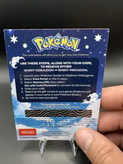Shiny Koraidon & Miraidon Pokemon Scarlet Violet Code Card - Gamestop - Image 2