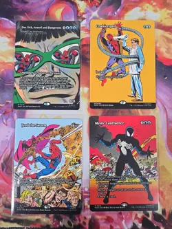 Spiderman Magic The Gathering Full Art Card Lot of 4 - Image 1