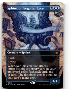 Sphinx of Forgotten Lore (Borderless) #314 Borderless - Foundations - MTG - Image 1