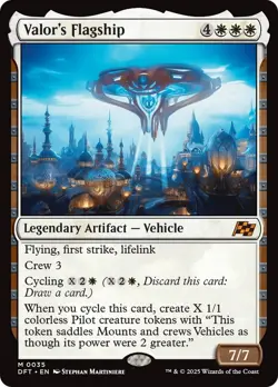 x1 Valor's Flagship DFT Aetherdrift MTG 35 MYTHIC M/NM 1x pack fresh - Image 1