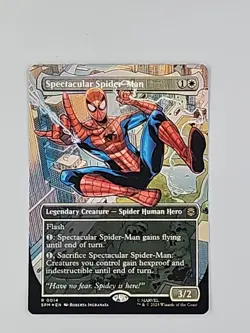 MTG ~ Spectacular Spider-Man ~ Borderless ~ Foil ~ 0014 ~ pack fresh - Image 1