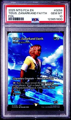 2025 MTG Final Fantasy TIDUS, ZANARKAND FAYTH - Through The Ages FOIL - PSA 10 - Image 1