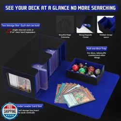 ATPWONZ MTG Deck Box with Commander Display,Holds 300+ Single-Sleeved Cards,D - Image 4