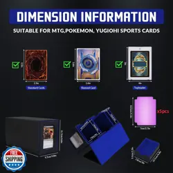 ATPWONZ MTG Deck Box with Commander Display,Holds 300+ Single-Sleeved Cards,D - Image 5