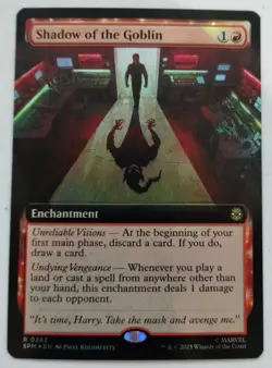 Shadow of the Goblin 262 (Extended Art) MTG Marvel's Spider-Man Foil NM - Image 1