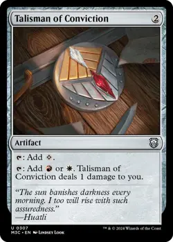 Talisman of Conviction 307 MTG Commander M3C Uncommon NP - Image 1