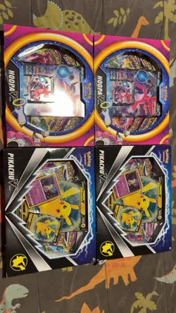 Pokemon 4x Pikachu V & Hoopa V Boxes Sealed Evolving Skies Fusion Strike - Image 1