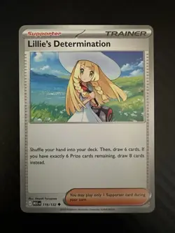 Lillie's Determination 119/132 Mega Evolution Non Holo Near Mint Pokemon TCG - Image 1