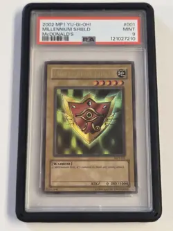 Millennium Shield MP1-001 PSA 9 MINT Yugioh McDonald's Promo 2002 Ultra Rare - Image 1